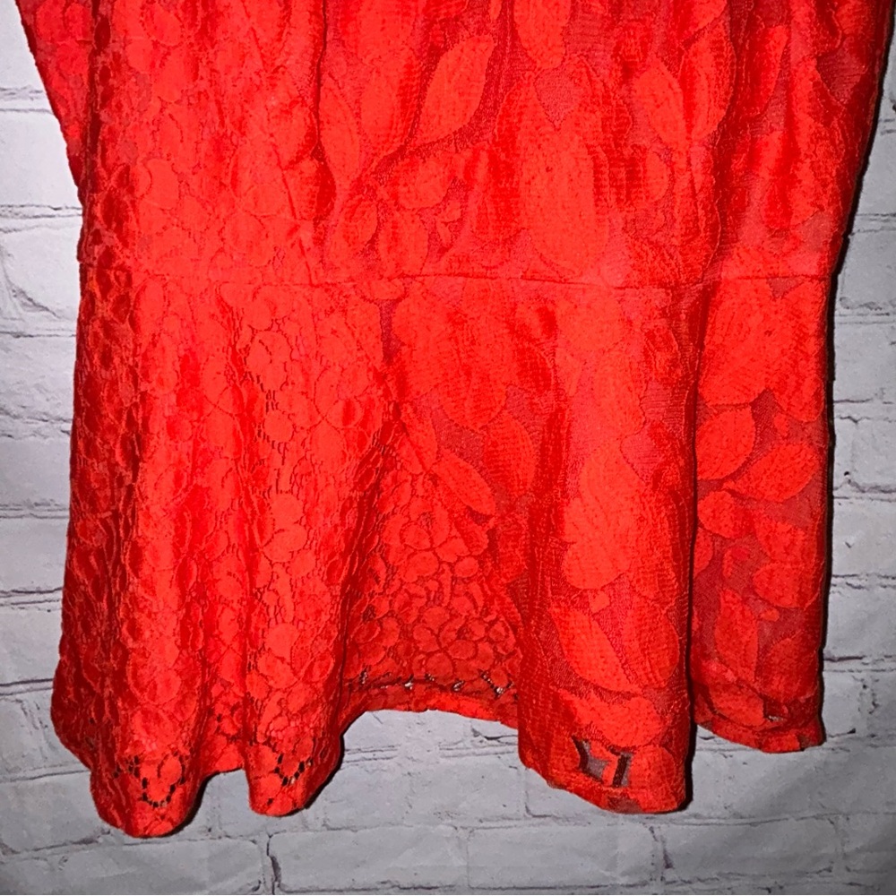 Moulinette Soeurs Glitzen Lace Peplum Top Size 8 - Picture 4 of 9